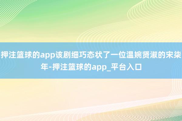 押注篮球的app该剧细巧态状了一位温婉贤淑的宋柒年-押注篮球的app_平台入口